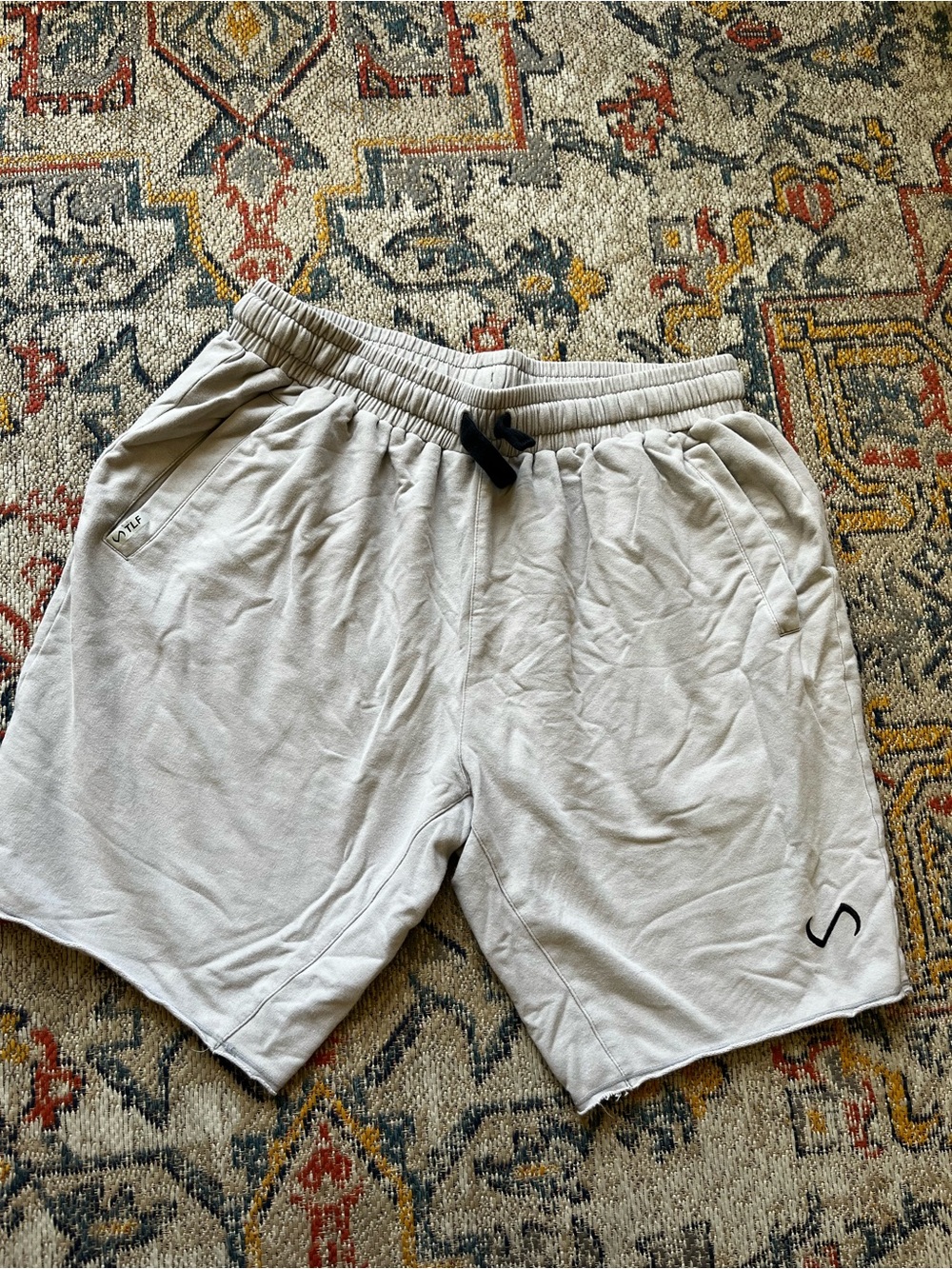 TLF Men's Athletic Drawstring Shorts in Light Mink Size L